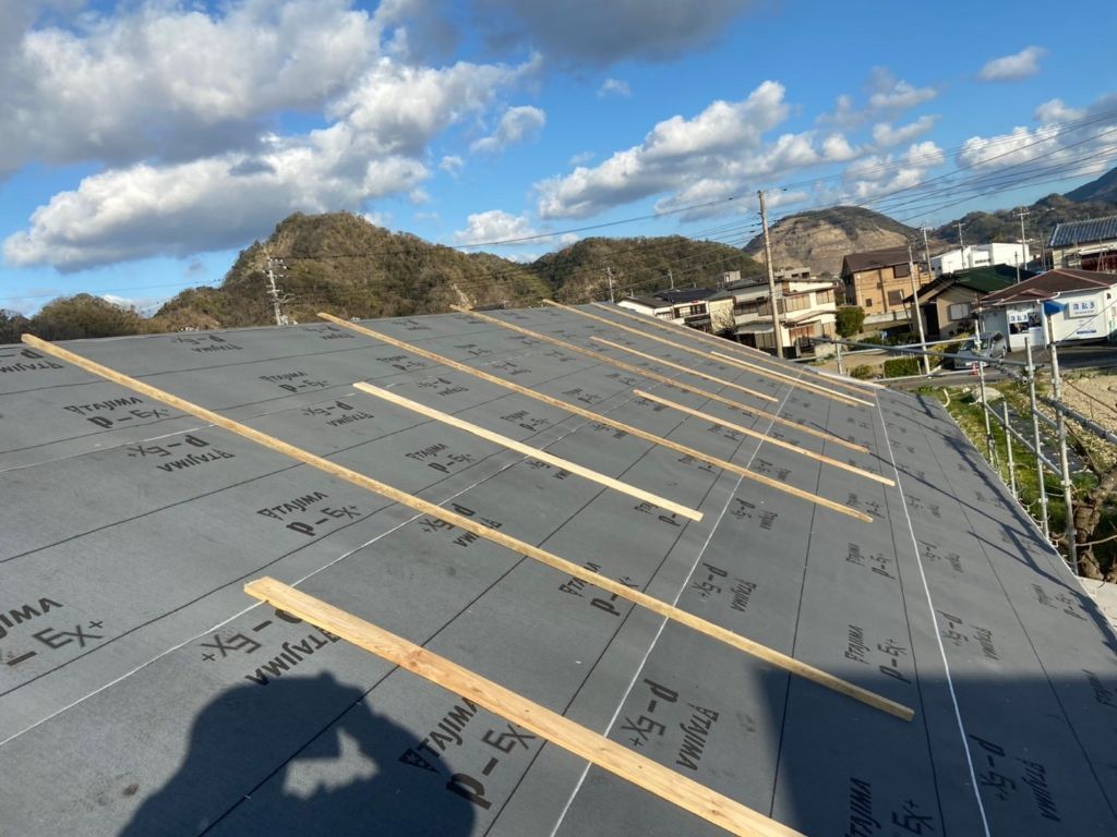 ルーフィング施工