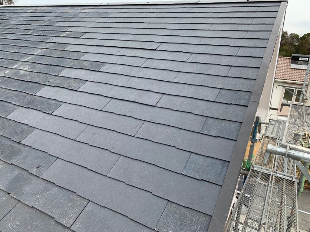 施工後：屋根部分張替完成