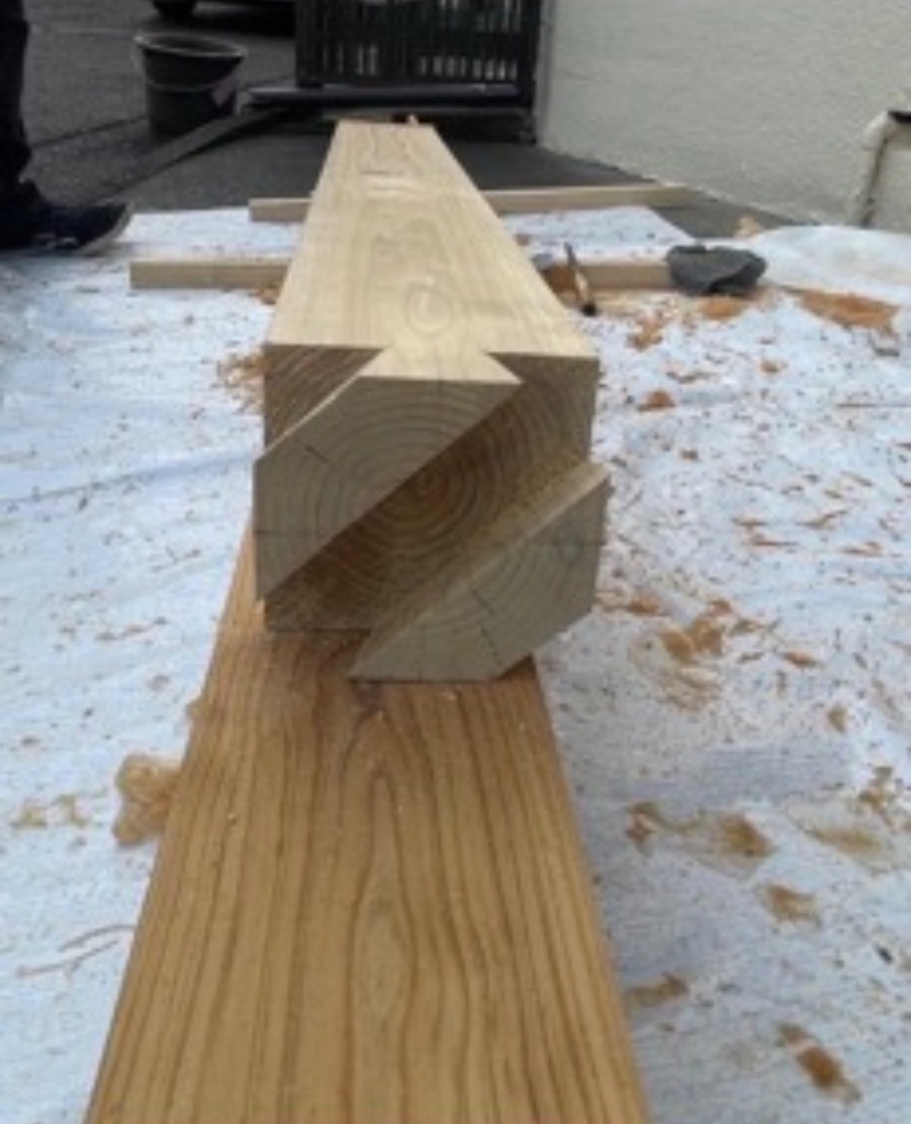 施工後：柱継ぎ完了